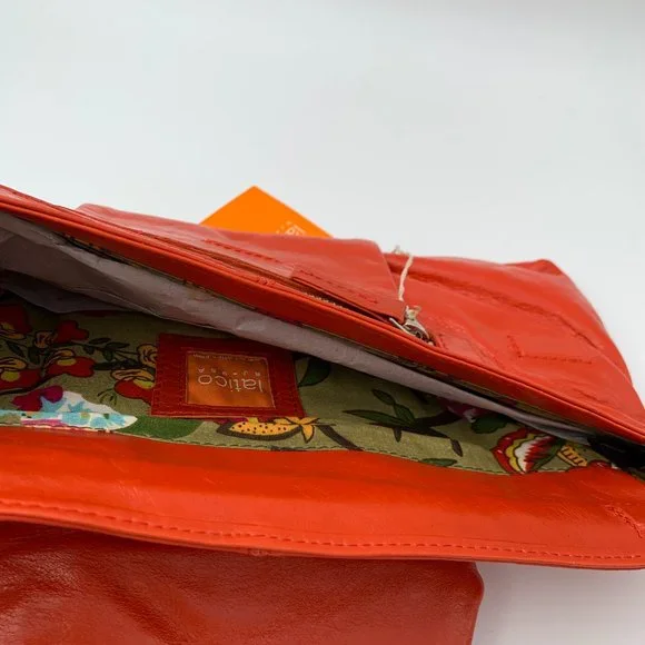 Latico Vintage-style Fold Clutch with Coin Purse - Burnt Orange